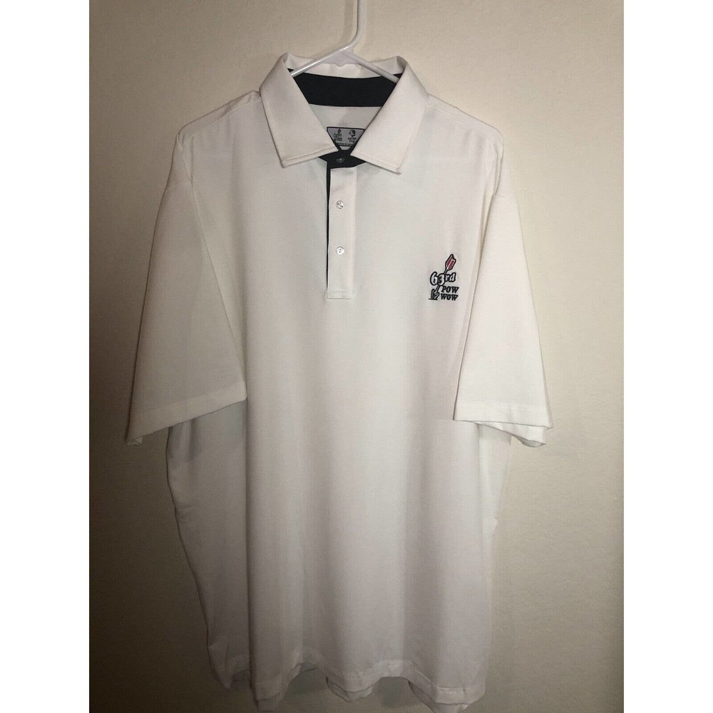 63rd Indian Pow Wow White Golf Polo Shirt Size XXL